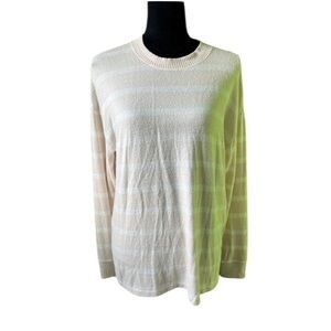 Abercrombie & Fitch Womens Cream Striped Tunic sweater Small
